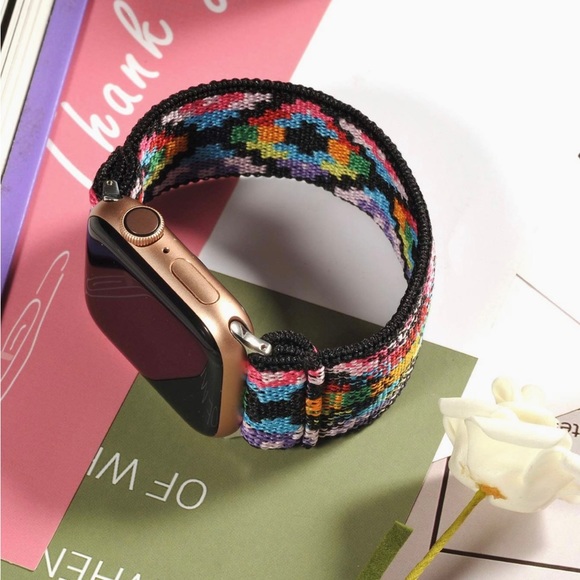 Apple Watch Boho print stretchy strap band 🆕 42mm Small size - Picture 3 of 7